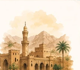 Oman watercolor illustration